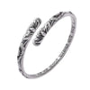 Vintage Thai Silver Lotus Flower Cuff Bracelet For Women Girl Ethnic Jewelry Party Lady Gift - Image 5