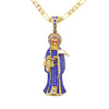 Santa Muerte Necklace Figaro Chain Santisma Muerte Pendant Men's/Women's Necklace - Image 5
