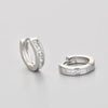 Round Cubic Zirconia Hoop Earrings in Gold-Tone or Silver-Tone - Image 8