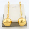 Gold Plated Round Bead Earrings for Women Simple Circle Ball Dangles Earrings Female Jewelry Accessories Birthday Gifts - Image 1