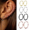 Stainless Steel Mini Hoop Earrings in Multiple Sizes and Finishes - Image 1