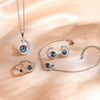 5pcs Blue Space Planet Moon Zircon Jewelry Set Sliver Gold Color Stainless Steel Bracelet Necklace Ring Earrings Gift - Image 7