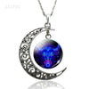 12 Constellation Necklace Zodiac Signs Cabochon Glass Crescent Moon Pendant Clavicle chain Necklace Birthday Gifts for Women - Image 14