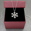 Snowflake Pendant Necklace Lady Silver Color Bright Zirconia Accessories for Winter Party Female Delicate Jewelry - Image 3