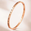 Roman Numeral Stainless Steel Bangle for Women Men Gold Color Bracelet Jewelry Accessories Gifts - Image 2