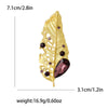 Rhinestone Leaf Brooches for Women Unisex Plant Pins 2-color Available Casual Party Accessories Gifts - Image 4