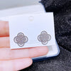 High End CZ Crystal Flower Stud Earrings for Women Platinum Plated Cubic Zirconia Jewelry - Image 4