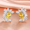 Simple and Elegant Square Cubic Zirconia Earrings Bling Yellow CZ Dangle Women Wedding Engagement Jewelry - Image 9
