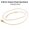 10 Pcs 0.8mm Thin Snake Chain Stainless Steel, Snake Necklace Gold Pvd, Dainty Beading Chain for Women Men - Image 2
