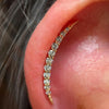 1PC Moon Titanium Cartilage Earrings Stud 16G Internally Threaded Helix Heart Ear Tragus Piercing Body Jewelry - Image 2