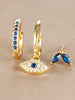 Star Flower and Bow Hoop Earring Set with Crystal Accents in Gold-Tone or Silver-Tone - Image 7