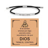 Inspirational Bracelet Spanish 'God Is in Control' Engraved Letter Bracelert for Women Men Bracelet Jewelry Gifts - Image 2