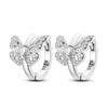 Butterfly Hoop Earrings with Colorful Cubic Zirconia - Image 15