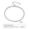 Silver Color Anklet Bracelets for Women Stainless Steel Layered Cuban Chain Herringbone Anklets Summer Beach Gift - Image 10
