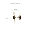 Black Heart Earrings Women Gold-color Long Tassel Metal Asymmetric Earrings Exaggerated Drop Earrings Party Wedding Jewelry A - Image 6