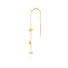 1PC Horse Eye Octagonal Star Moon Blue Zircon Tassel Chain Earring For Women Silver Classic Earring - Image 13
