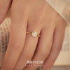 Silver Shiny Square Zircon Chain Adjustable Ring for Women Wedding Jewelry Accessories - Image 4