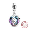 Silver Charm Bead Mother's Day Love Heart Family Charm Bead Pendant Fits Bracelet Womens Jewelry Gifts - Image 9