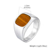 Stylish Square Stone Ring for Men, Stainless Steel Signet Ring,Birthday Party Gift for Him Dad - Image 13