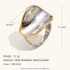 La. Muses Mixed Color Twisted Line Stainless Steel Women's Ring Pvd Gold-plated Jewelry Gift - Image 8