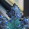 Colored Rhinestone Maple Leaf Brooch Leaf Shape Enamel Cardigan Clip Sparkling Brooch Pins Unisex - Image 3
