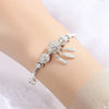 Silver Bangle Woman Dreamcatcher Tassel Feather Round Bead Adjustable Charm Bracelet Wedding Jewelry Gifts - Image 4