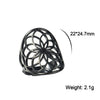 Eueavan Flower of Life Ring Stainless Steel Sacred Geometry Archangel Metatron Ring Adjustable Amulet Jewelry Gift - Image 25