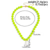 Colorful Acrylic Bead Necklace with Irregular Pearl-Style Pendant - Image 16
