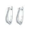 Silver Star Twisted Line Earrings Jewelry Versatile Hoop Earrings For Women Jewelry Birthday Party Gifts - Image 5