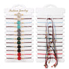 12Pcs/Set Colorful Stone Bracelets Adjustable Rope Braided Bracelet Handmade Bohemia Bracelets with Cards - Image 20