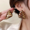 Vintage Triangular Stud Earrings for Women Girls Striped Zebra Drip Oil Earring Party Gifts Jewelry Accessories - Image 6