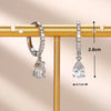 Simple Classic Square/Heart/Pear Cubic Zirconia Dangle Earrings for Women Timeless Style Wedding Eternity Jewelry - Image 5