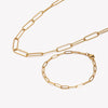 Gold Plated Bold Paper Clip Chain Statement Necklace Minimalism Link Chain Necklaces For Women Ladies Chains - Image 2