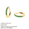 Stainless Steel Birthstone Earrings Minimalist Huggie Hoop Earrings For Women Unisex earrings for women jewelry - Image 10