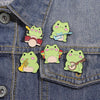Cartoon Frog Enamel Pins Cute Mushroom Music Frog Animal Brooch Backpack Lapel Badge Jewelry Gift for Friends - Image 2