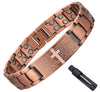 Mens Magnetic Bracelets, Cross Copper Plating Bracelet with Double-Row Strength Magnets for Men Husband Dad Christmas Gifts - Image 5