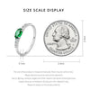 Silver Oval Gemstone Ring for Women Green Pink Zirconium Prongs Setting Ring Wedding Bridal Jewelry Gift - Image 17