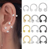 2Pcs Stainless Steel Crystal CZ Tragus Piercing Helix Studs Earrings For Women Girls Hoop Nose Ring Body Piercing Jewelry - Image 1