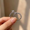 Silver Design Marquise Cubic Zirconia Set Rings for Women Modern Bridal Wedding Sparkling Jewelry - Image 3