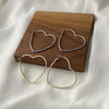 Minimalism Metal Heart Hoop Earrings for Women Golden Silver Color Love Dangle Earrings Party Romantic Statement Jewelry - Image 6
