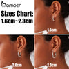 White Gold Plated Hoop Earrings Chunky Earring with Silver Ear Buckles Punk Women Ear Jewelry - Image 6