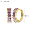 13mm Crystal Hoop Earrings for Women Silver Needle Zircon Huggie Small Earrings Hoop Piercing Jewelry Gifts - Image 46