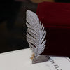 Rhinestone Feather Brooch Pin in Gold-Tone and Silver-Tone Styles - Image 41