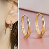 Versatile Gold Color Hoop Earrings Female Daily Party Jewelry Matel Style Simple Design Accessories for Women - Image 1