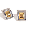 Miranda Stainless Steel Vintage Inspired Rectangular Earrings Both Gold And Silver Pvd Plated Texture Daily Jewel - Image 9