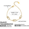 Three Slidable Zircon Pendant Necklace Bracelet Ring Gold Plated Stainless Steel Chain Necklaces Bracelets Rings Jewelry Set - Image 9