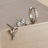 3PCS Stainless Steel Huggies Star Hoop Earrings Set for Women Zircon Pendant Gold Color Statement Piercing Jewelry - Image 3