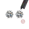 silver Gra six-jaw stud earrings Women Wedding Band Jewelry - Image 1