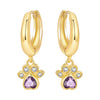 Silver Zircon Heart-shaped Earrings Gold Hoop Earrings for Women Piercing Jewelry Gift - Image 17