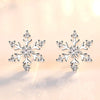 silver needle Earrings Jewelry Double Row Crystal Zircon Round Stud - Image 5
